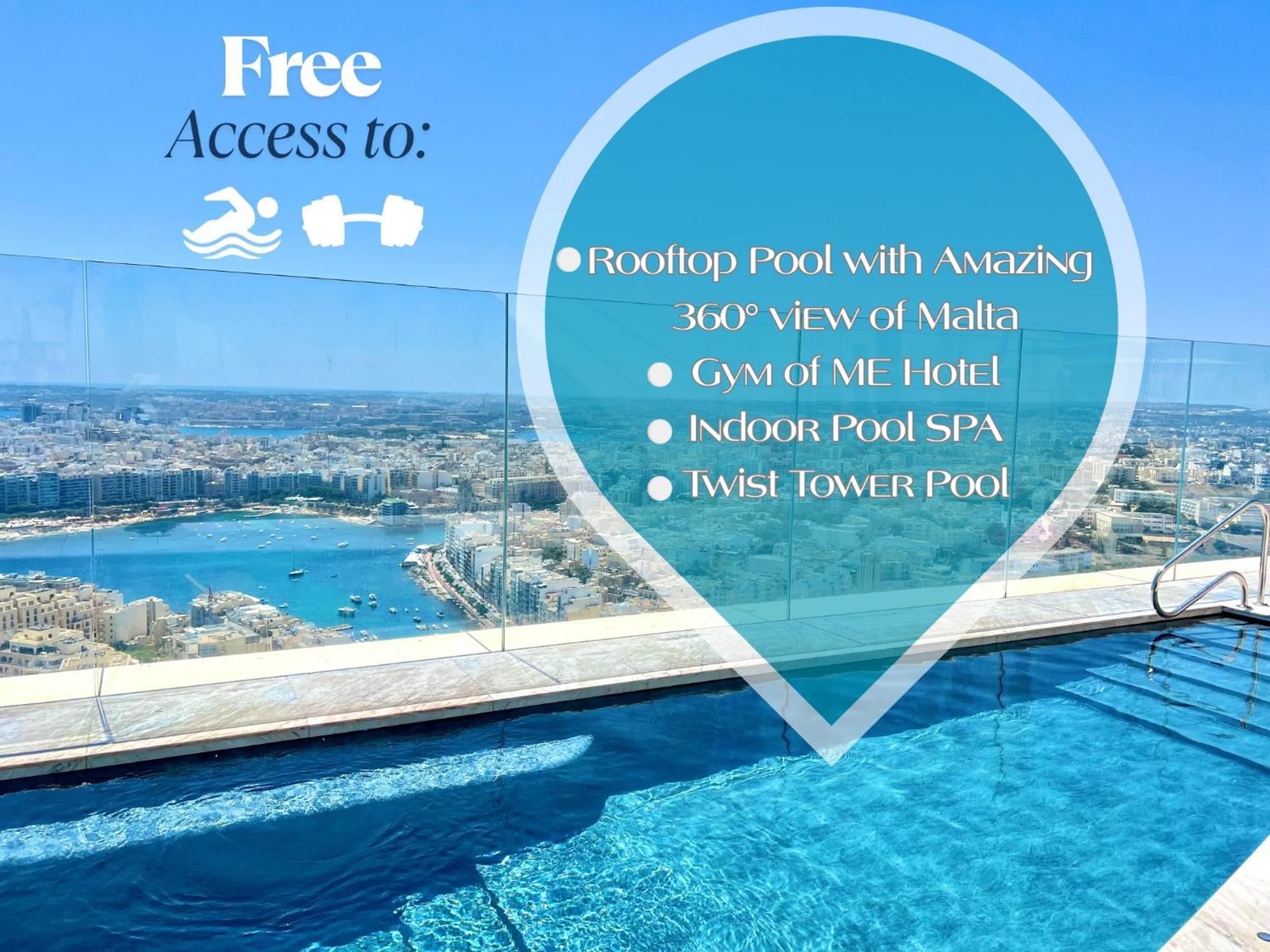 Mercury Tower Superb 1br With Rooftop Pool By Arcobnb * Сент Джулианс